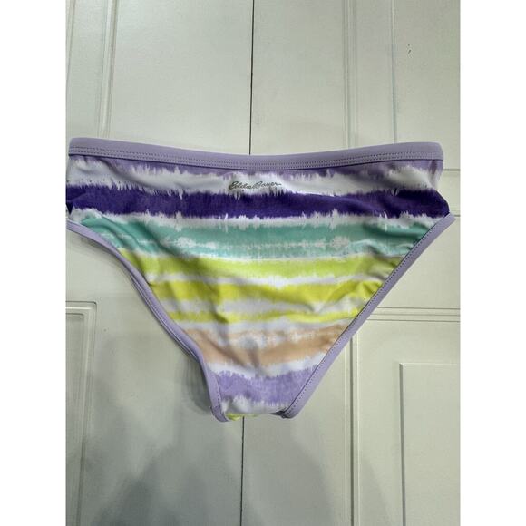 New Eddie Bauer Kids girls sz L 14/16 Swimsuit Bikini Bottoms colorful stripe - Picture 4 of 4